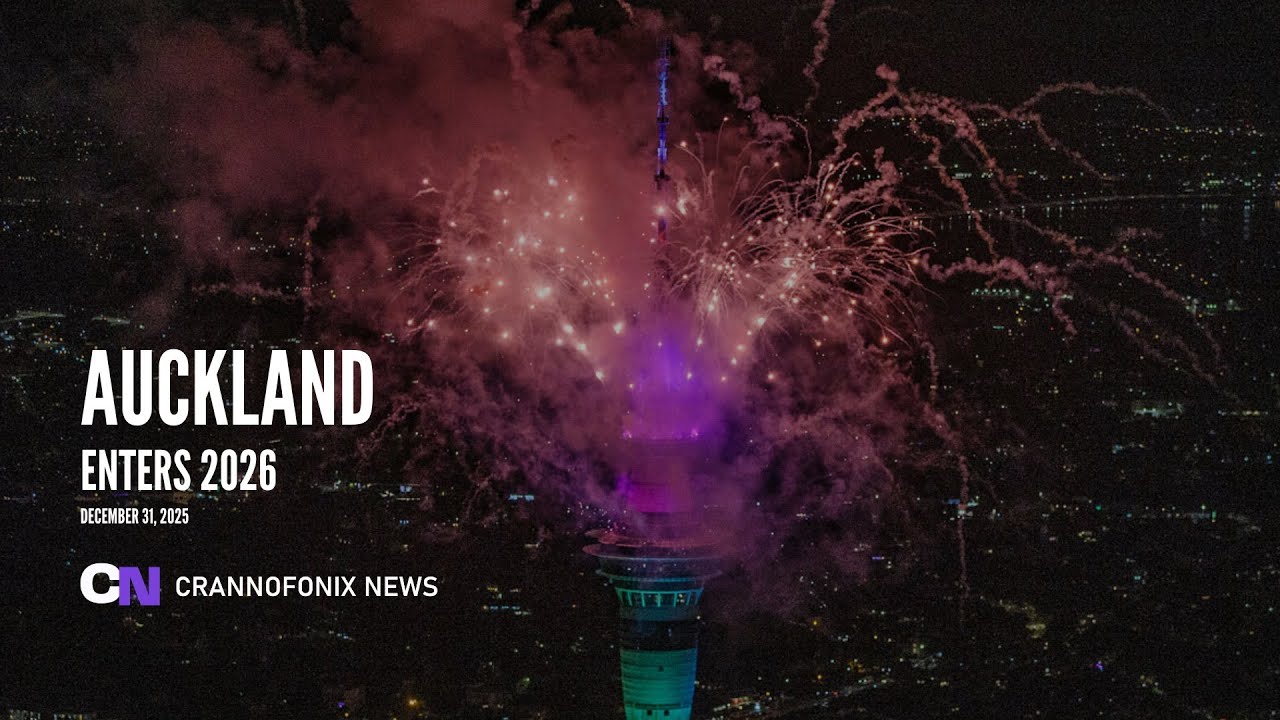 Auckland's 2026 New Year fireworks at Sky Tower