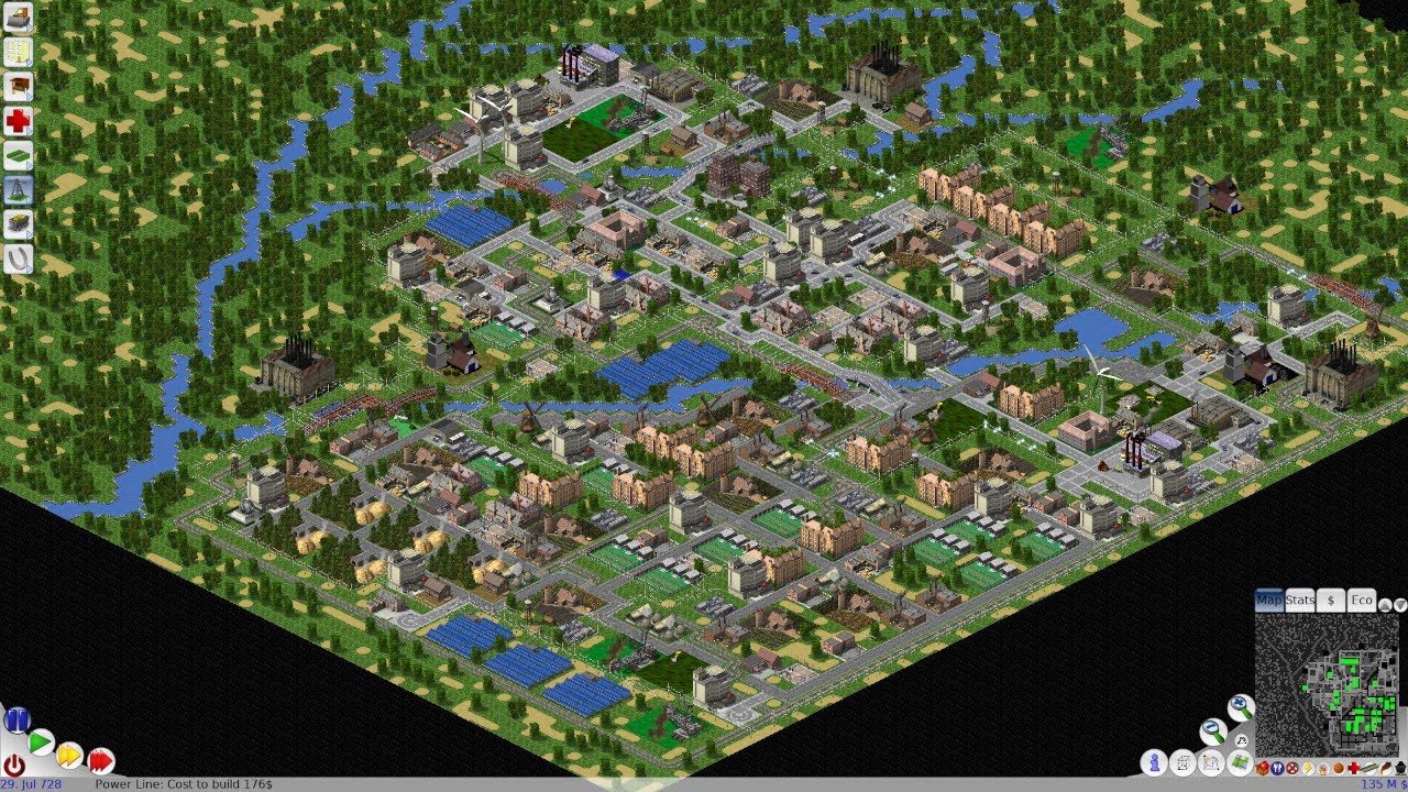 Can I build my own city??? Lin City-NG 1080p60 Max Settings Gameplay