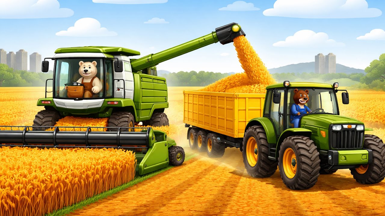 From Farm to Storage 🌾🚜 | Farm Process Animation | Sunny Bear Farm