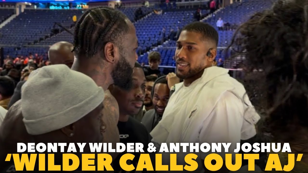 ANTHONY JOSHUA & DEONTAY WILDER CLASH POST FIGHT | WILDER CHALLENGES AJ TO A FIGHT