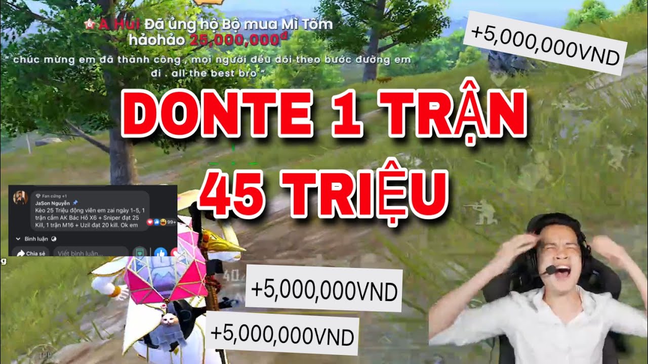 Các Đại Gia Donate Hơn 45 Triệu Trong 1 Trận Đấu Kèo M16 Khiến Bộ Bim Vỡ Òa Trên Stream
