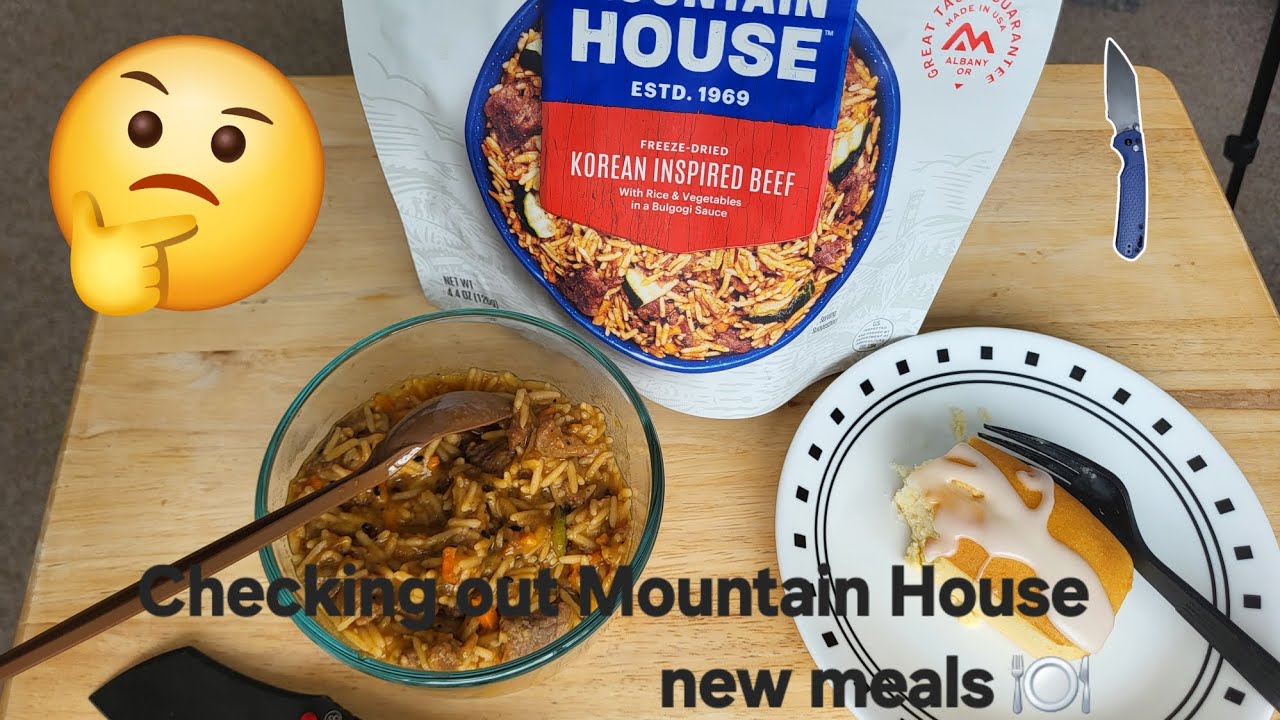Mountain House Korean Inspired Beef new menu. Lemon mini loaf UGR Ration. #mountainhouse