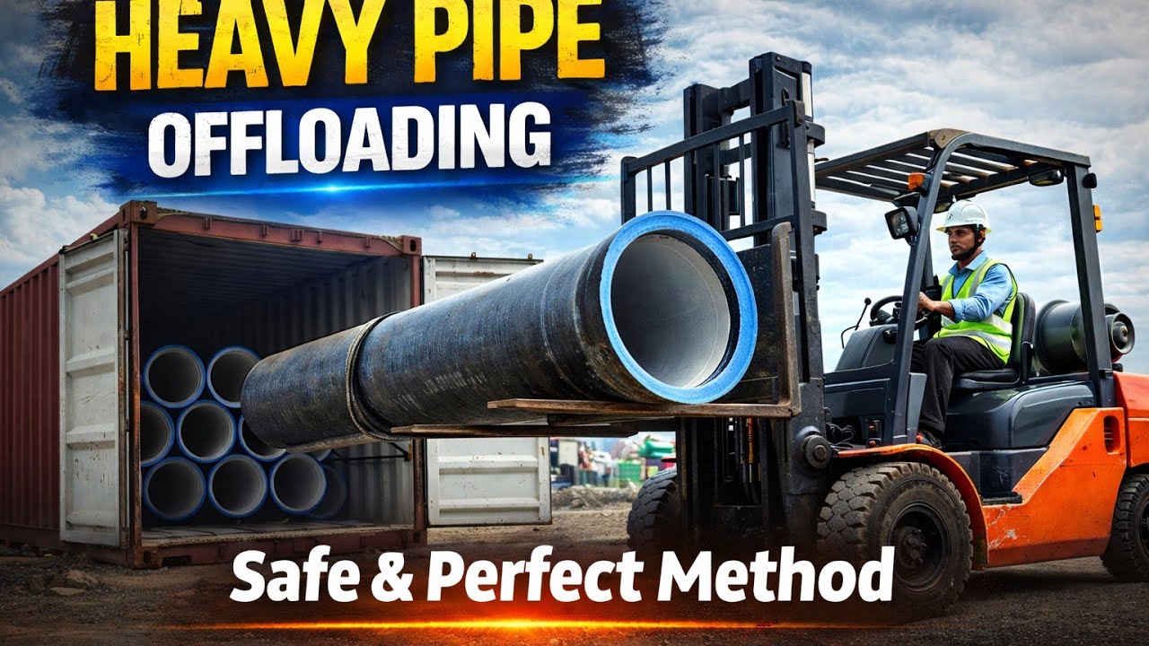 Container se Pipe offload karne ka Sahi Tarika |Forklift | Crane| Containers 