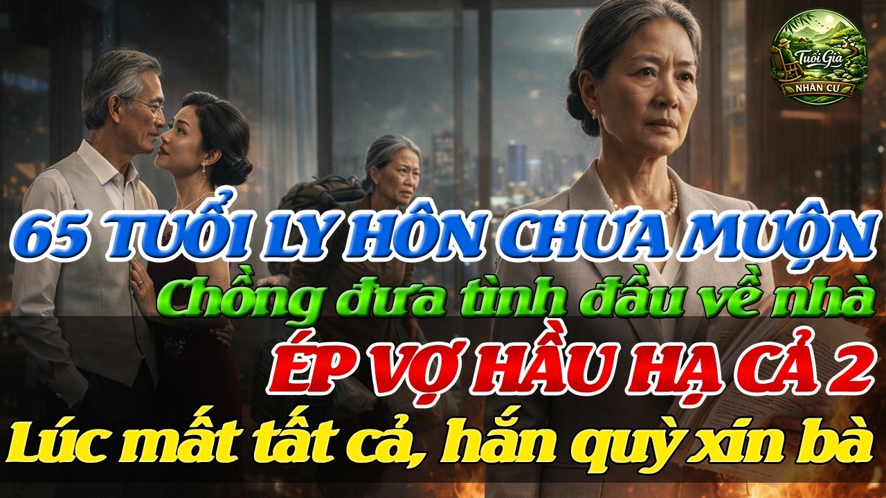 65 tuổi ly hôn chưa muộn.Chồng đưa tình đầu về nhà, ép vợ hầu hạ cả 2. Lúc mất tất cả hắn quỳ xin bà