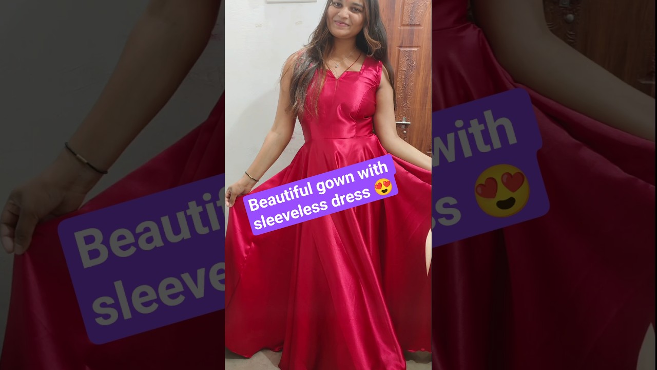 Dubble umbrella long gown with sleeveless #viralshort #fashion #womensclothing #new #viralsong #gown