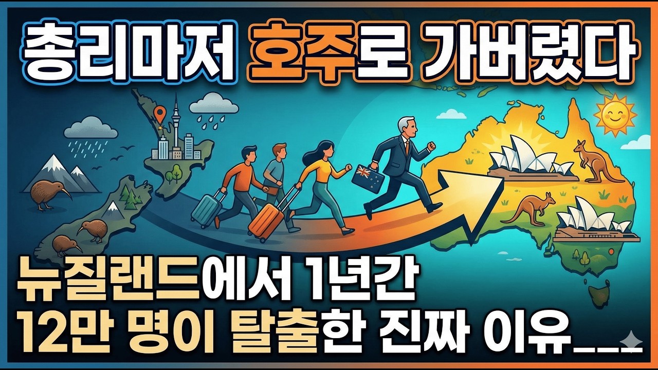 [맨정신경제학] 총리마저 호주로 도망쳤다 — 뉴질랜드에서 1년간 12만 명이 탈출한 진짜 이유ㅣ#뉴질랜드 #뉴질랜드경제 #자신다아던 #브레인드레인 #호주이민 #경제위기