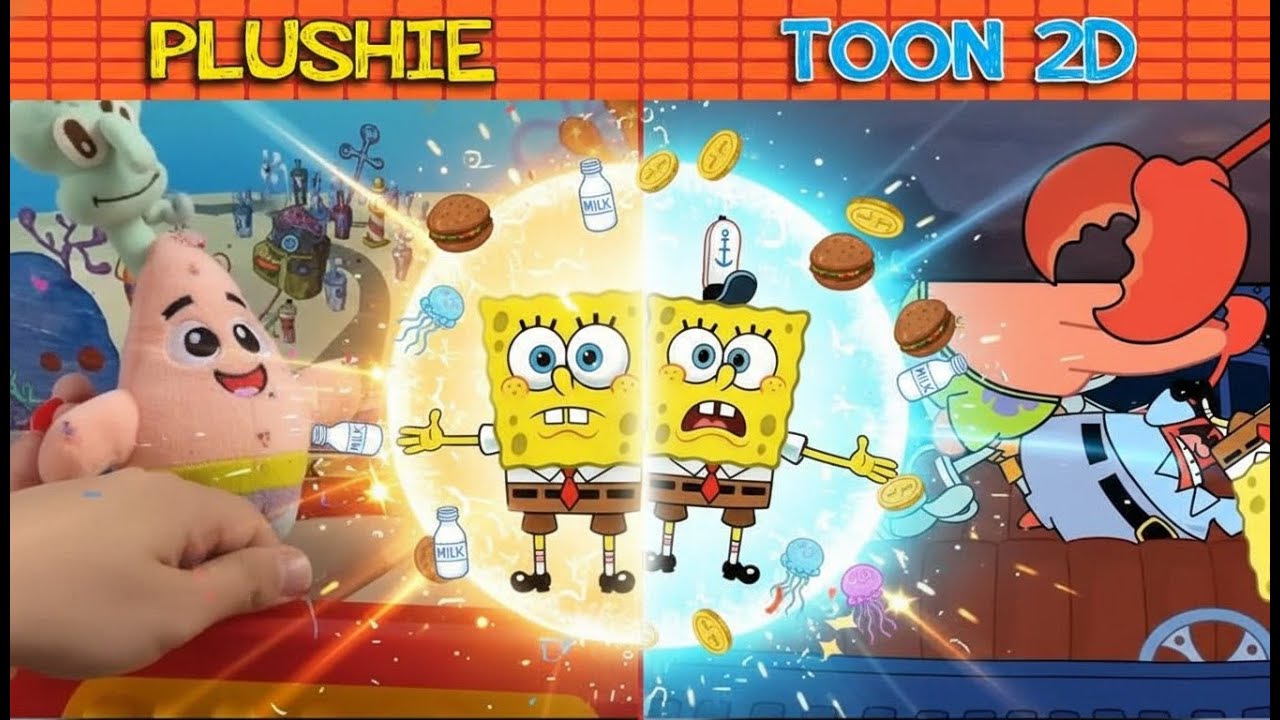 SpongeBob Plushie vs Toon 2D | SpongeBob Animation | Episode 46