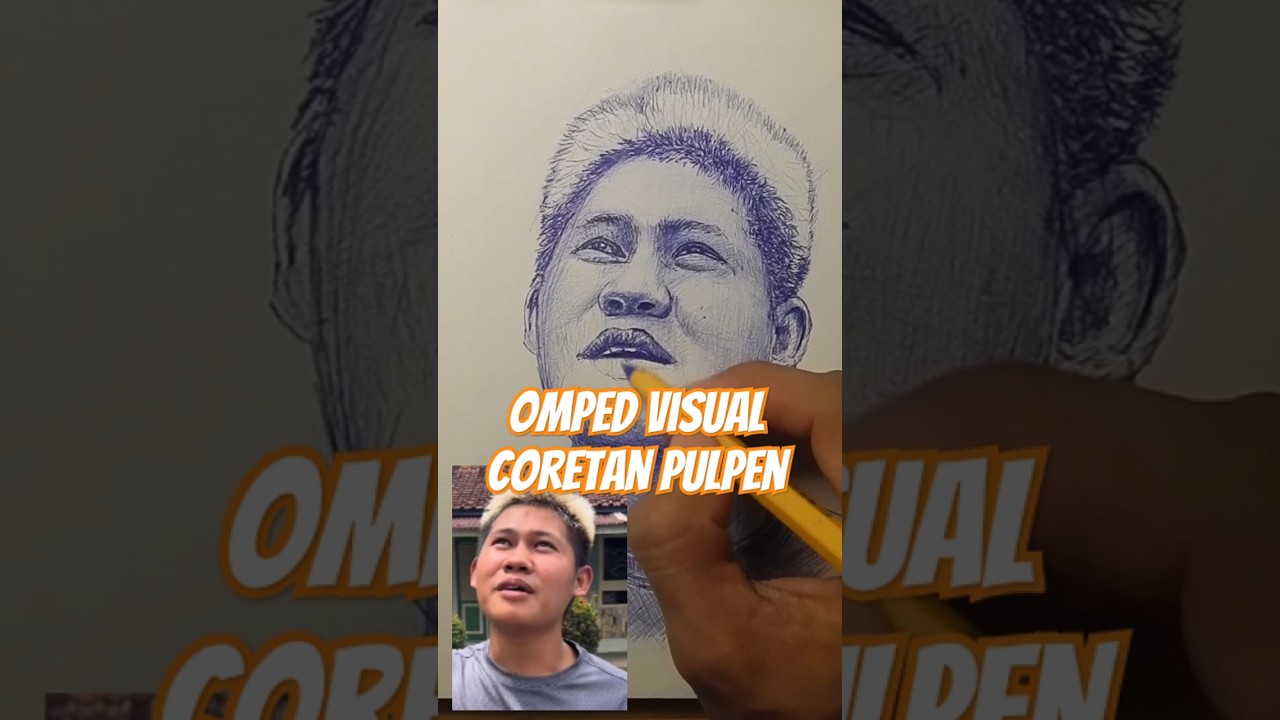 Gambar Omped visual only pen #ompedvisual #ballpenart #sketsawajah #gambar #portraitart #drawing