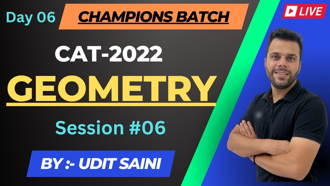 Geometry Session-VI | Basic to Advanced | CAT & OMETs | Quantitative Aptitude | Udit Sir #cat2024