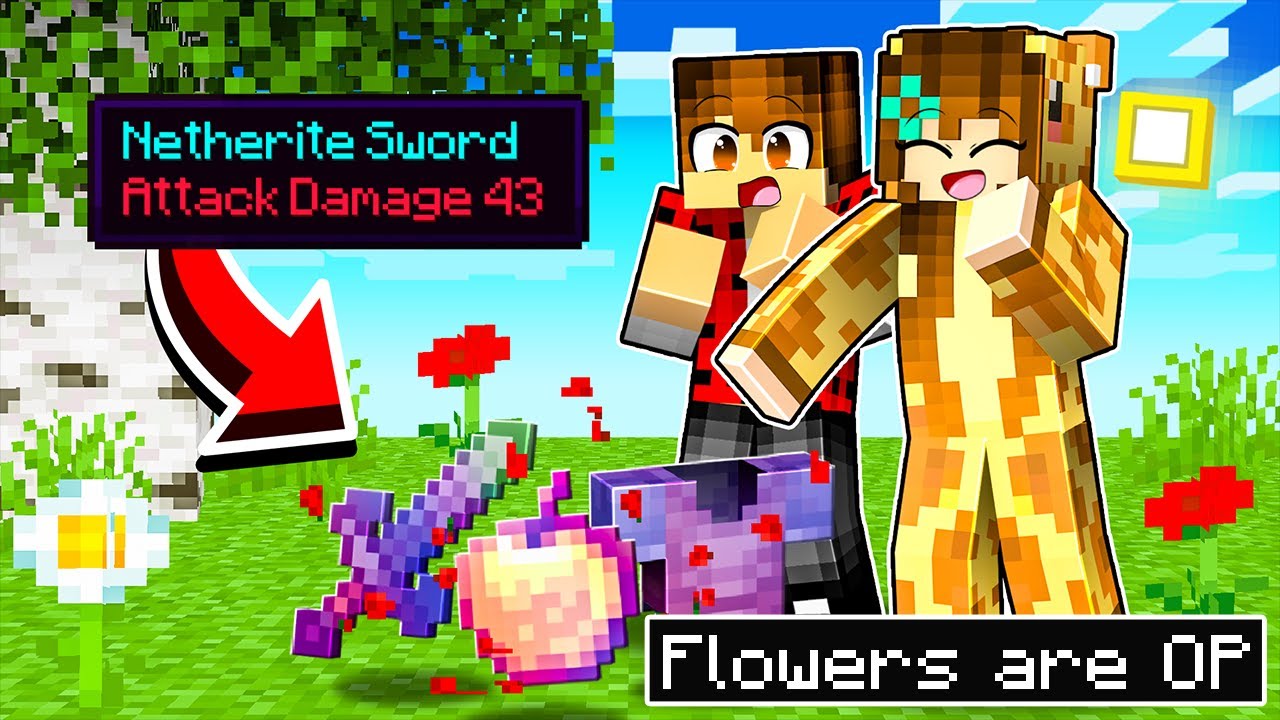 FLOWERS give you OP ITEMS in Minecraft