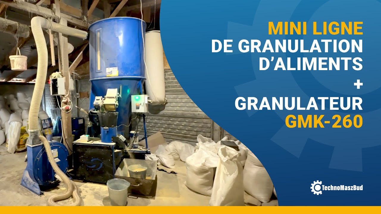 Production d’aliments granulés – jusqu’à 300 kg/h | Vidéo du fonctionnement réel chez un client