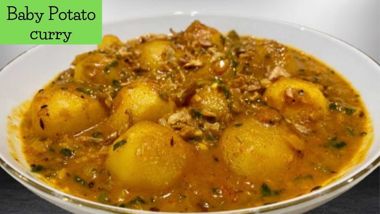 Baby Potato Curry Indian I Aloo Ki Sabji I Dum aloo I Bombay Aloo Curry