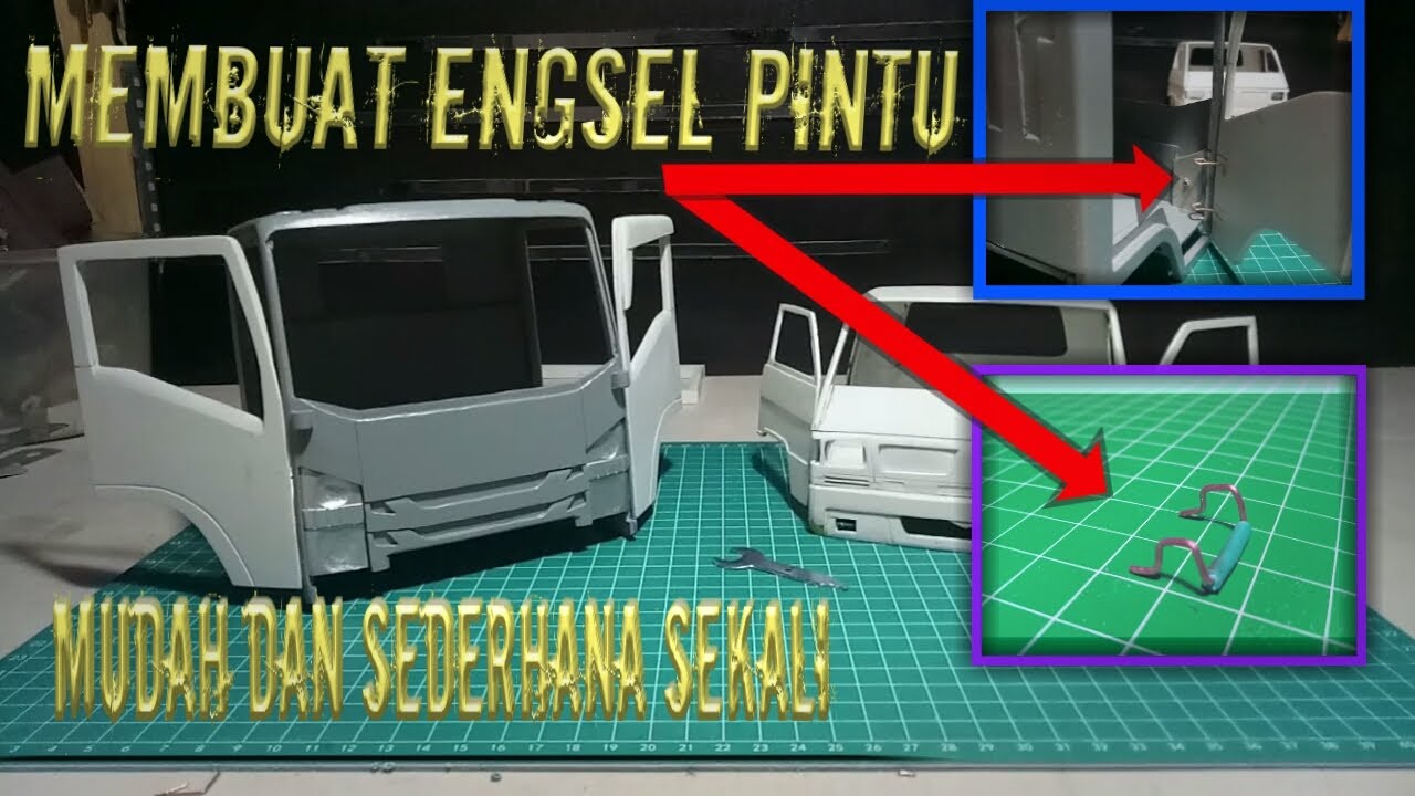 Cara membuat engsel pintu depan miniatur truk