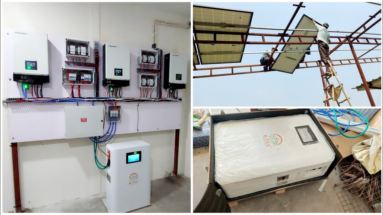 15KW Lithium battery #Luxpower hybrid solar system!#Bitek ! installation Noida