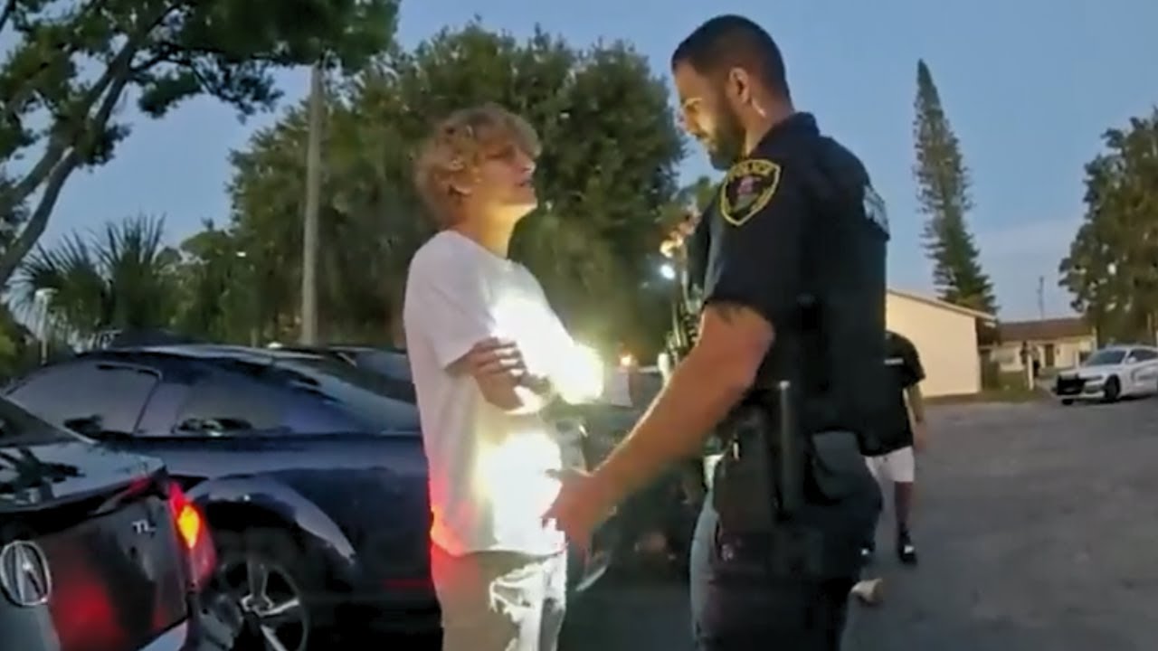 Rich Cocky Teen Tries To Fight Police...