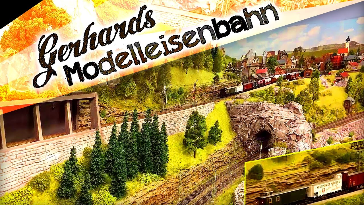 Züge unterwegs in weitläufiger MoBa-Landschaft