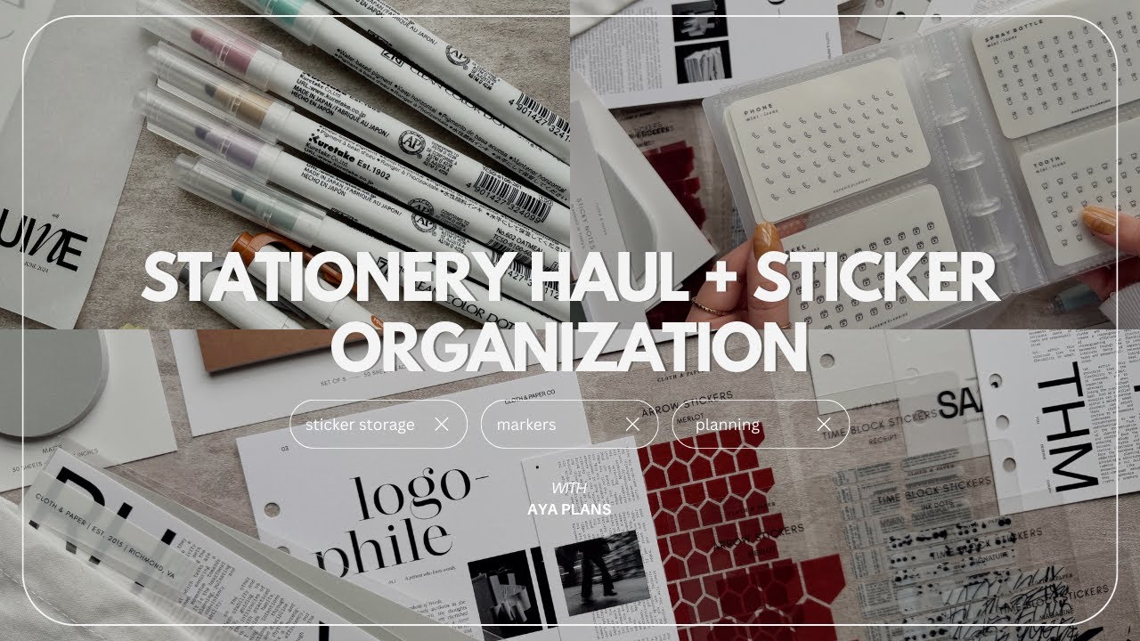 Planner Haul + Organizing My Stickers | Cloth & Paper, Poi and Hun, CASAVICI, Paperie Planning