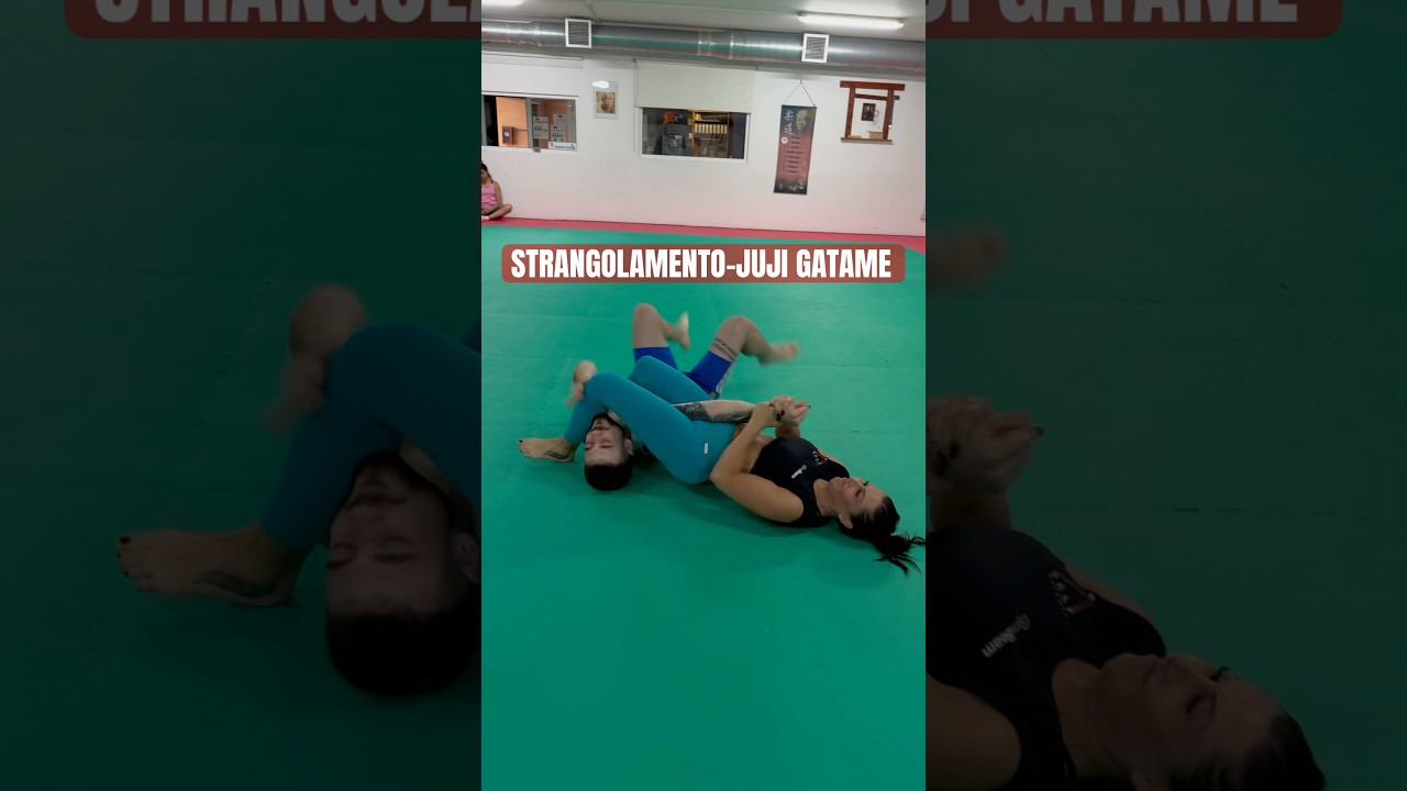 Difesa da strangolamento a terra con Ude hishigi Juji Gatame, leva articolare del Judo. #selfdefense