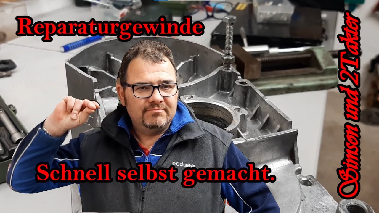 Simson S51 Reparaturgewinde selbst bauen. Gewinde reparieren.