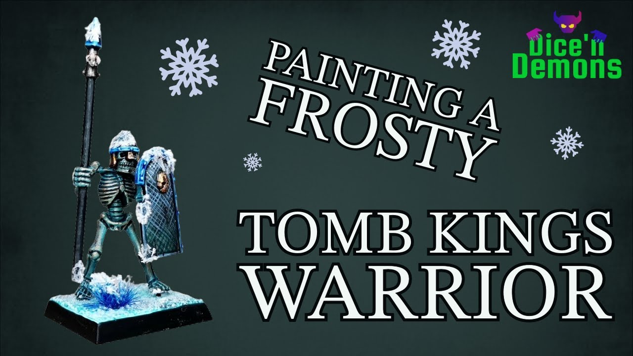 Painting a Frosty Tomb Kings Skeleton Warrior for Warhammer: The Old World!