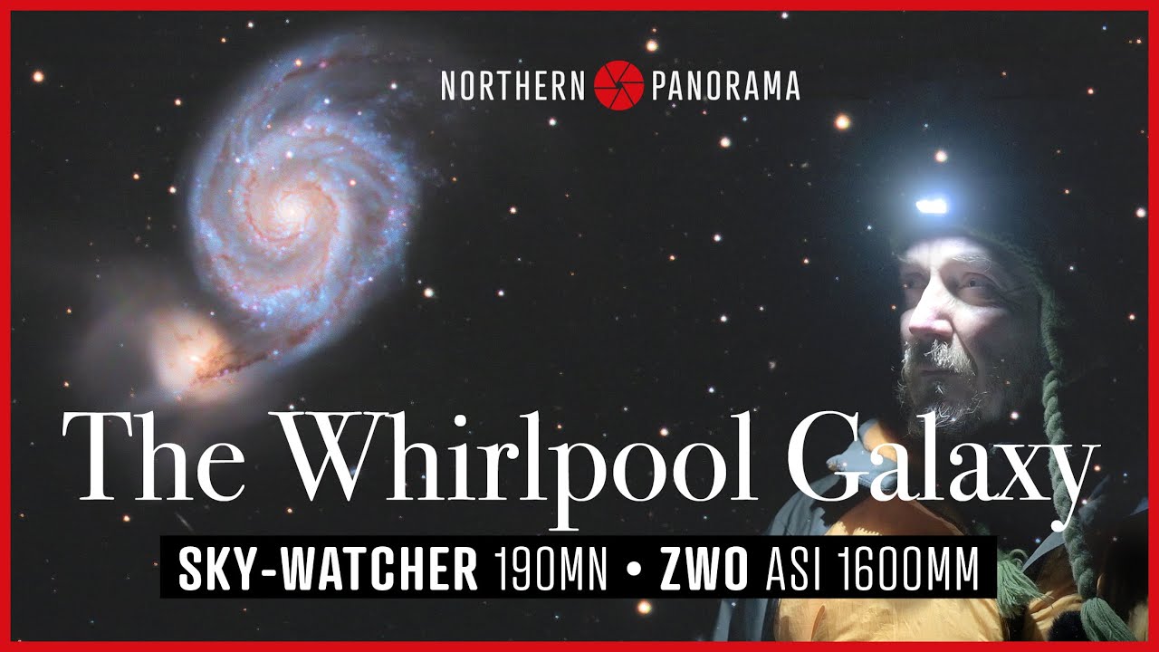 Deep Sky Whirlpool astrophotography with the ZWO 1600MM near the Arctic Circle