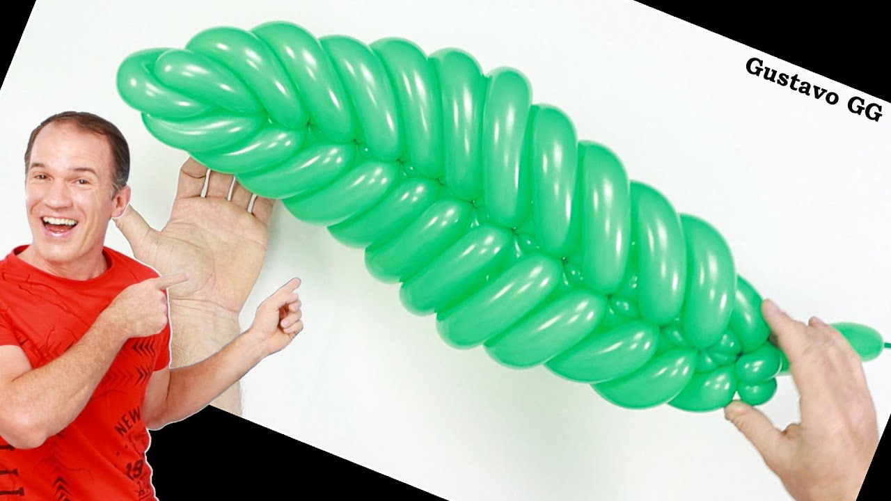 🌸 COMO HACER HOJAS CON GLOBOS 🌸 decoración con globos - globoflexia - Gustavo gg
