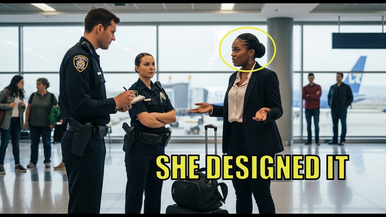 POLICE STOP BLACK WOMAN AT PLANE — THEN DISCOVER SHE DESIGNED IT