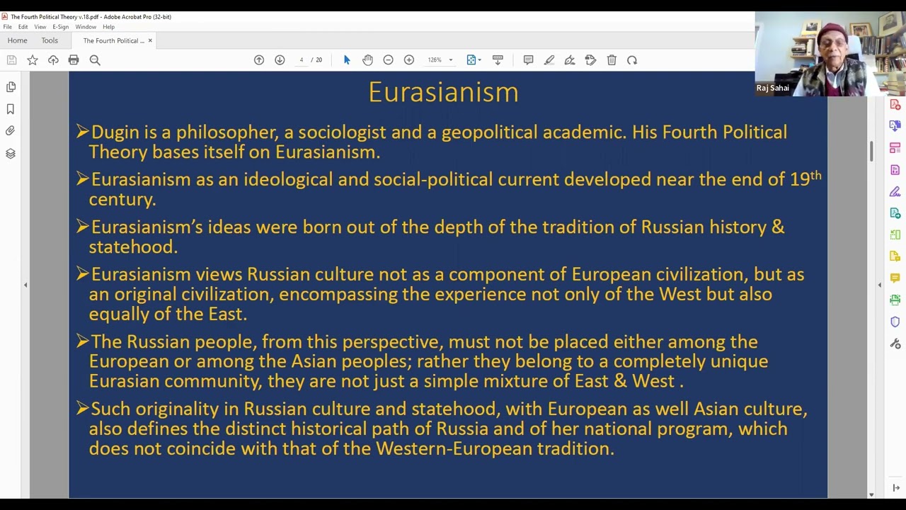 ICSS 20221113   Eurasianism, The Fourth Political Theory - Alexandr Dugin
