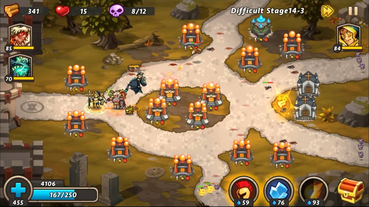 Castle Defense 2 - Hard - [14-3] #87 (3 Stars) [HD] - The Chaos Of The City