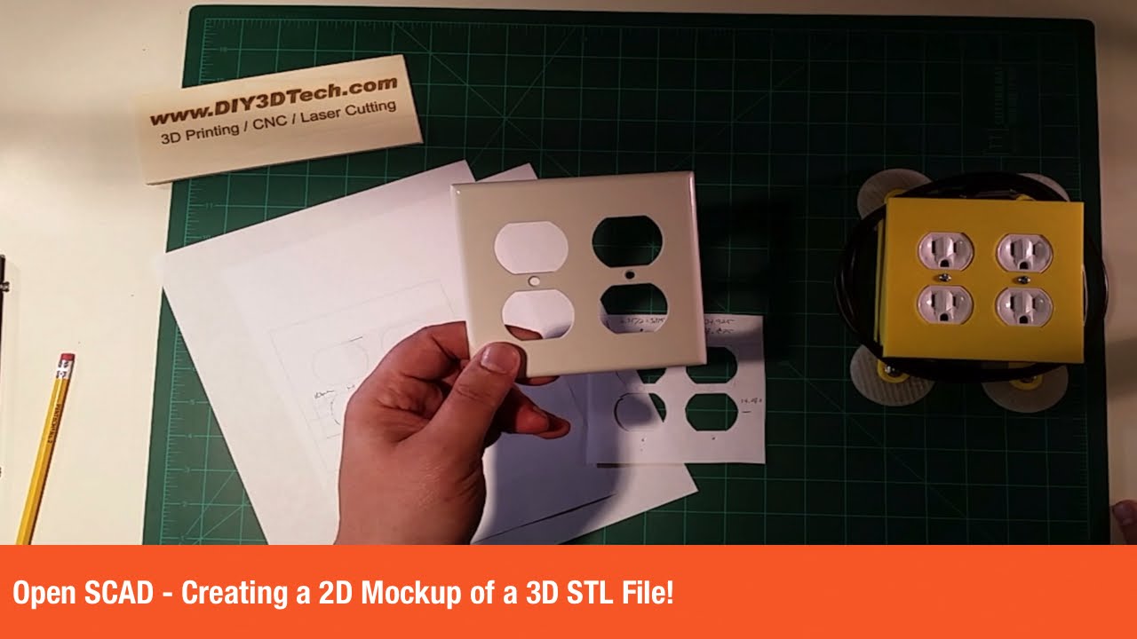 Open SCAD -  Creating a 2D Mockup of a 3D STL File!