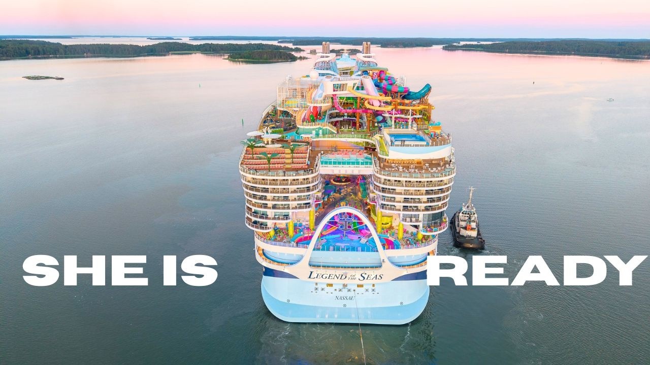 World's Largest Cruise Ship LEGEND OF THE SEAS Departs Finland  | Epic Drone Footage