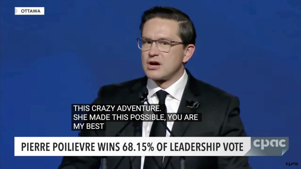Pierre Poilievre speaks after winning Conservative Party leadership