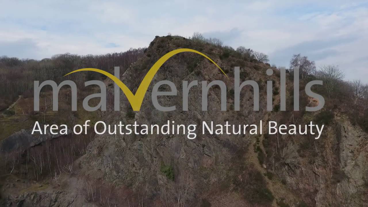 Malvern Hills Area of Outstanding Natural Beauty from the air