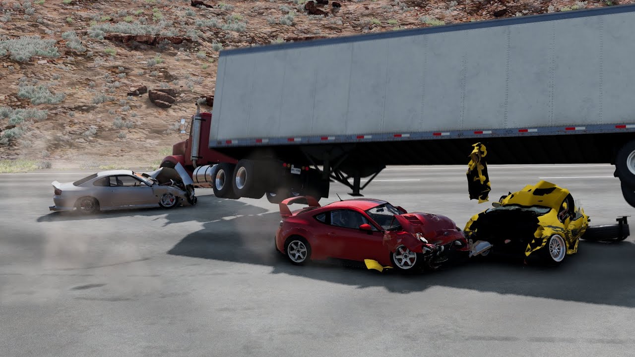 BeamNG Drive first person crashes - dangerous driving and accident #2