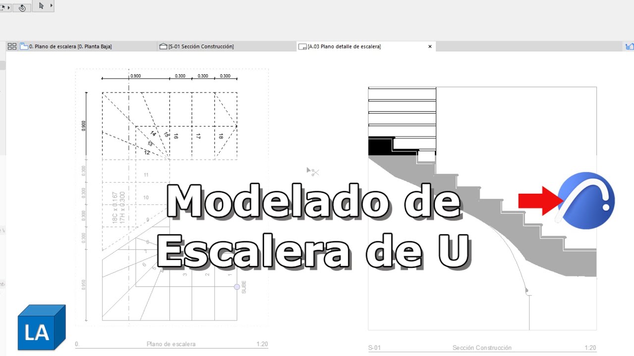 #ARCHICAD  #escalera  #webinar MODELADO DE ESCALERA EN U