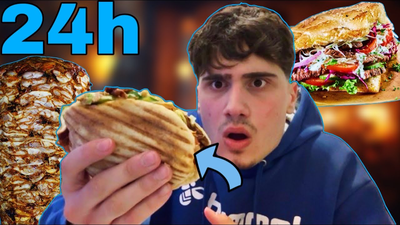 NUR DÖNER ESSEN FÜR 24 STUNDEN CHALLENGE! 🥙😳