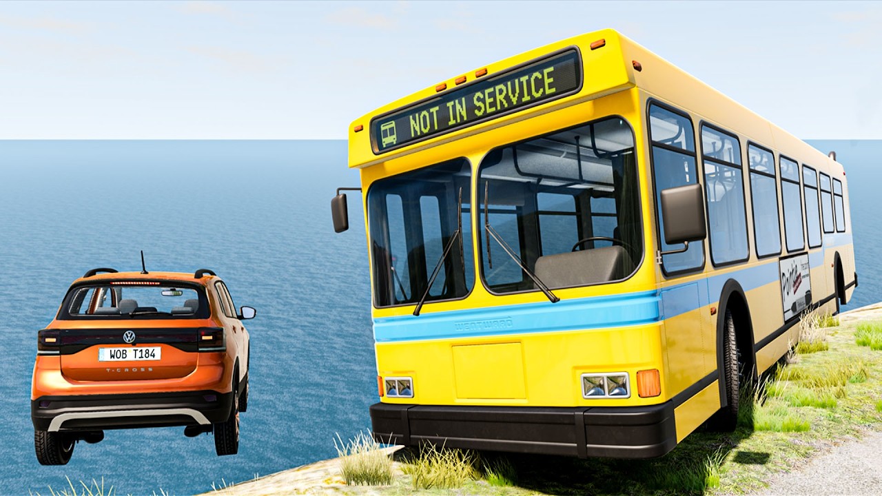 Cars & Trucks vs Cliff Roads Crashes #195 – BeamNG.drive | Modern BeamNG