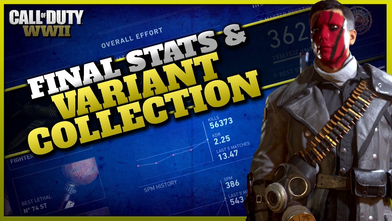 My Final Stats, Combat Record, & Variants Collected in CoD WW2!