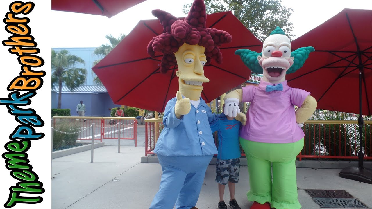 Krusty the Clown and Sideshow Bob at Universal Studios Orlando