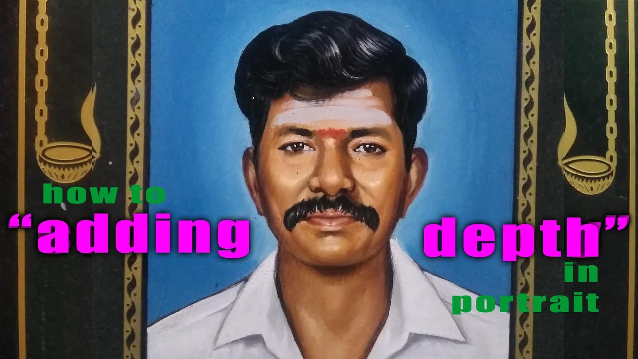 how increase or adding depth in #portrait painting@balajarts