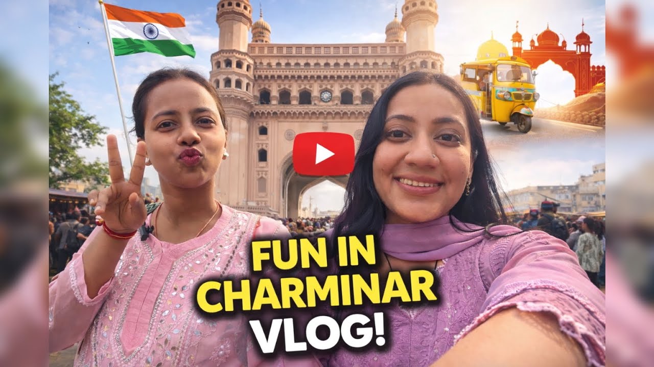 FUN IN CHARMINAR VLOG | Street Food, Shopping & Masti 😍