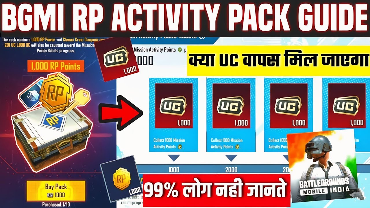 BGMI RP Activity Pack Explained: Get 1000 UC Back Instantly! 🤑 (99% Don't Know) | RP Activity Pack