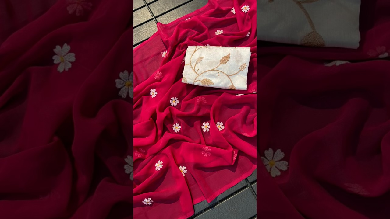 Georgette sarees ₹580+shipping #sareelove #indianattire #sareetale