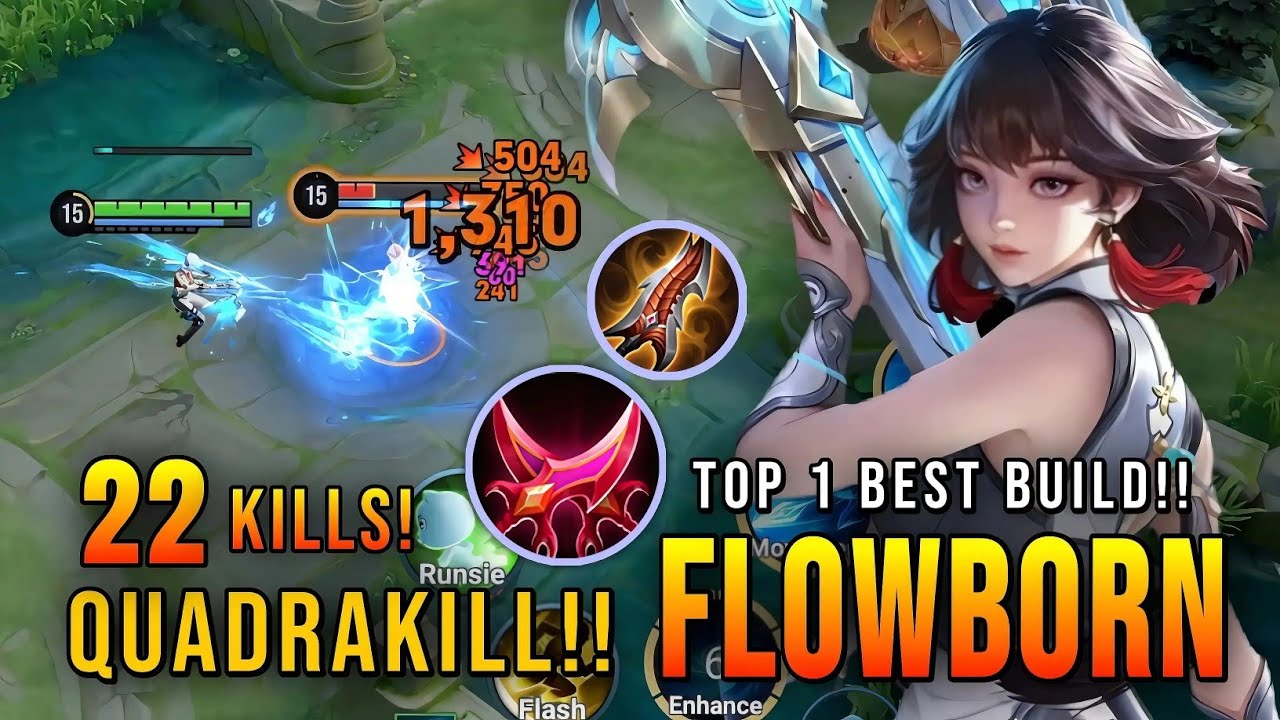 22KILLS + QUADRAKILL!! Broken Flowbron Farm Lane Gameplay - Top 1 Best Build | Honor of Kings