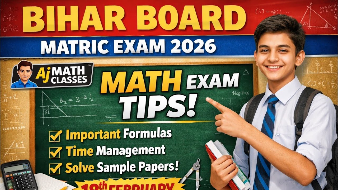 Math exam tips Bihar Board Class 10th 2026