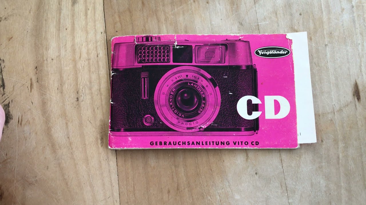 Voigtländer Vito CD Bedienungsanleitung und Kamera - Voigtländer Lanthar 50mm - analog Kleinbildfilm