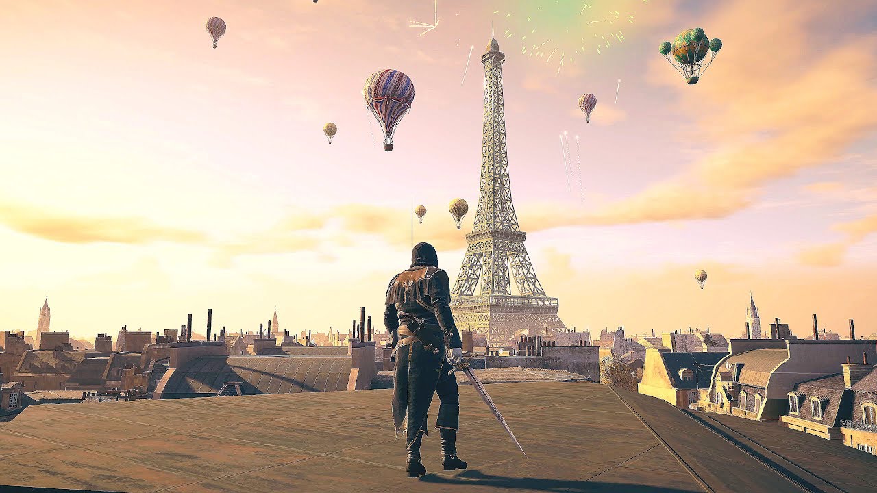 Assassin's Creed Unity Legendary Sword Combat, Stealth Takedowns & Beautiful Parkour Free Roam