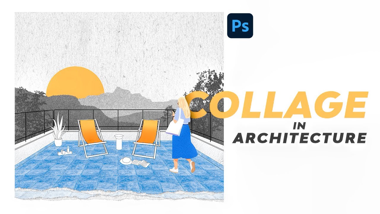 Коллаж на открытом воздухе в архитектуре с использованием Photoshop
