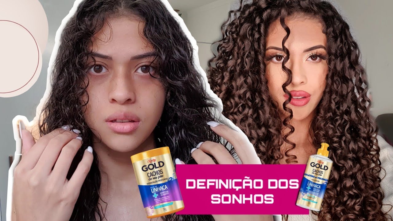 TESTEI A LINHA *NIELY GOLD CACHOS DO SEU JEITO*  NO MEU CABELO CACHEADO QUE PROMETE DEFINIÇÃO 🔥😱