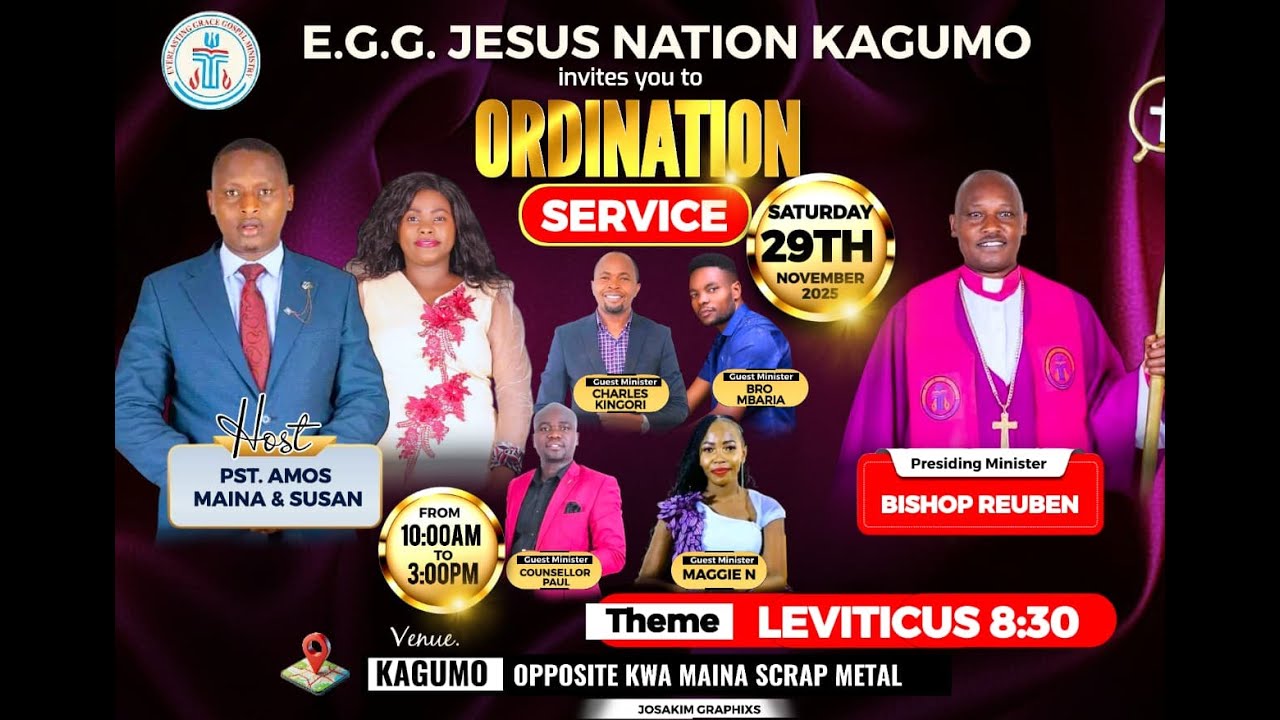 Pst. Amos Mains Ordination Service